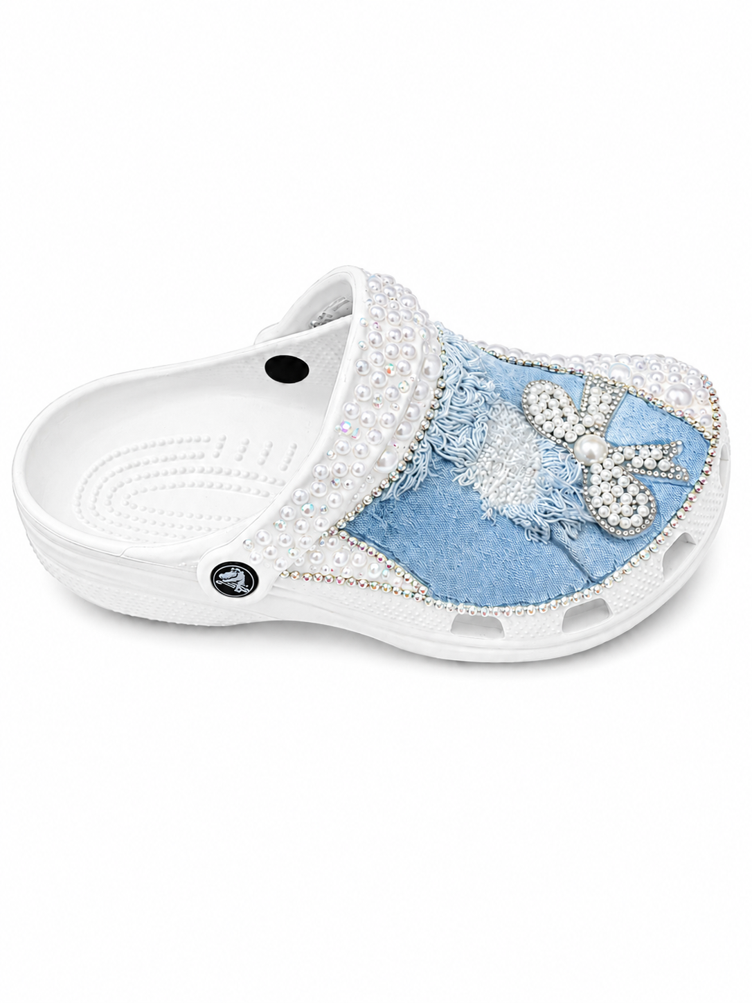 Pearl Denim Bow